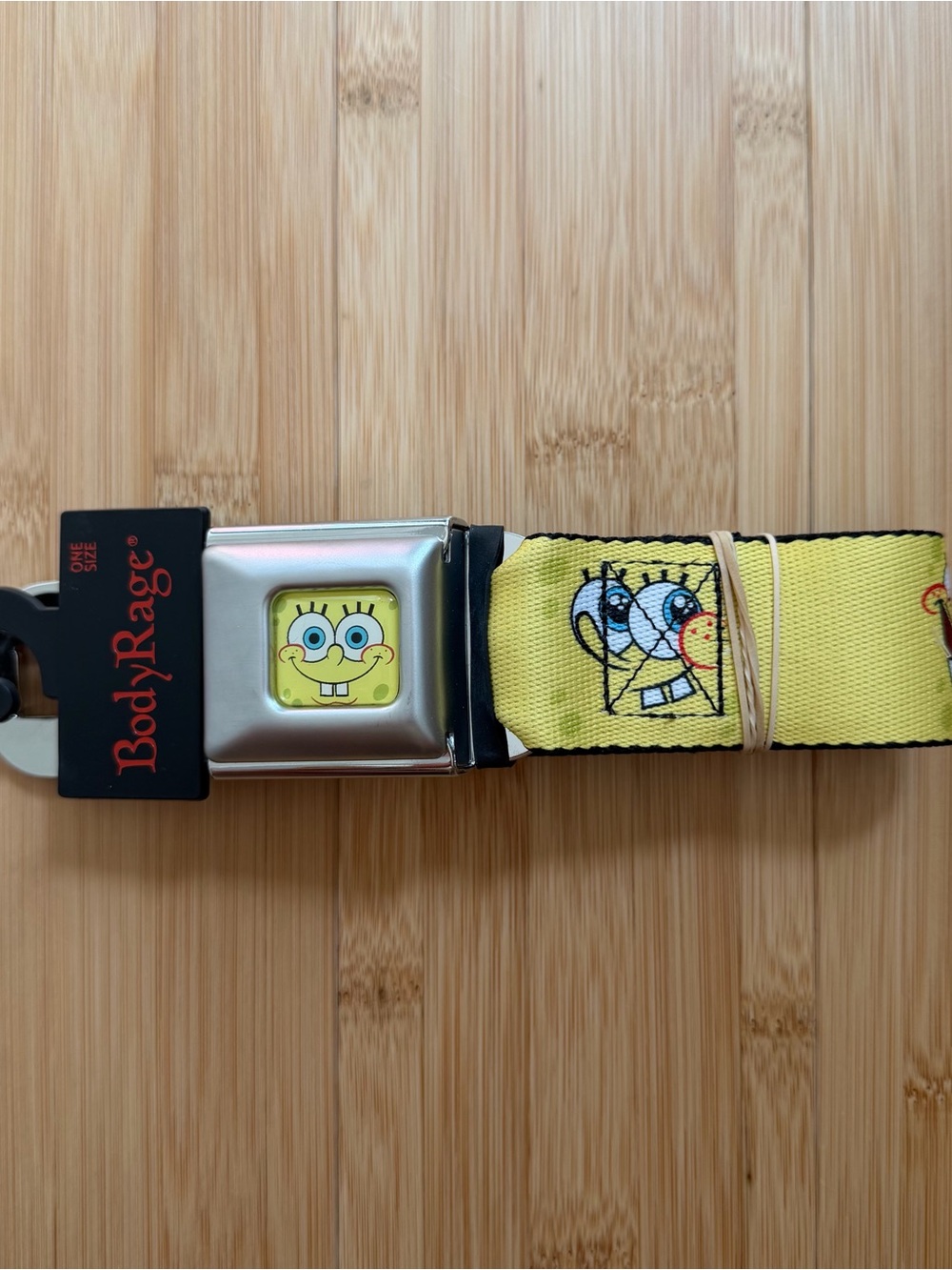 Y2K SpongeBob Yellow Seatbelt Belt Buckle-Down